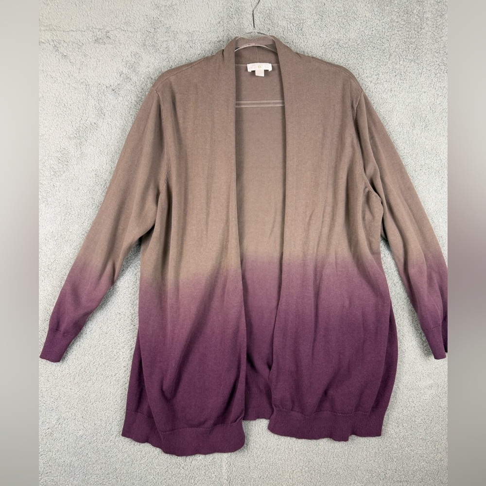 Belle by Kim Gravel ombré cardigan size 1x preowned - Picture 3 of 7